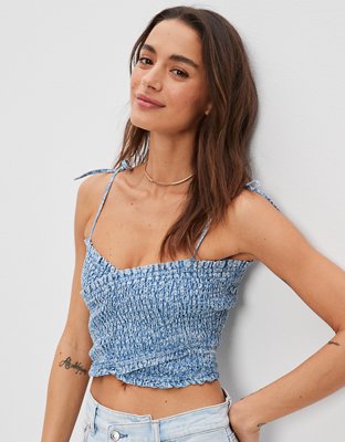AE Smocked Crossover Cami