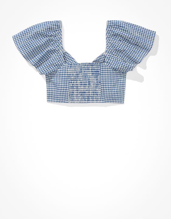 AE Super Cropped Twist-Front Blouse