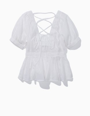 AE Open-Back Babydoll Blouse