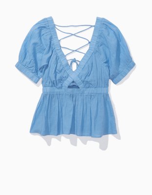 Женские блузки American Eagle AE Open-Back Babydoll Blouse — фото 3
