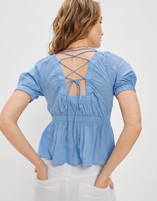 AE Open-Back Babydoll Blouse