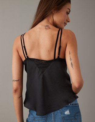 Женские топы American Eagle AE Silky Lace Trim Cami — фото 2