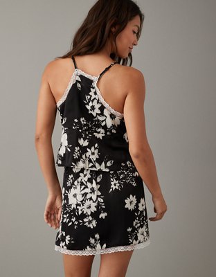 Женские топы American Eagle AE Cropped Lace Trim Tie-Front Cami — фото 2