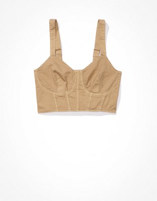 AE Cropped Denim Corset Tank Top