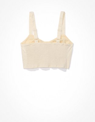 AE Cropped Denim Corset Tank Top