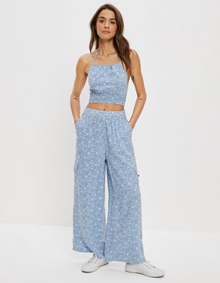 AE Cropped Tie-Back Halter Top