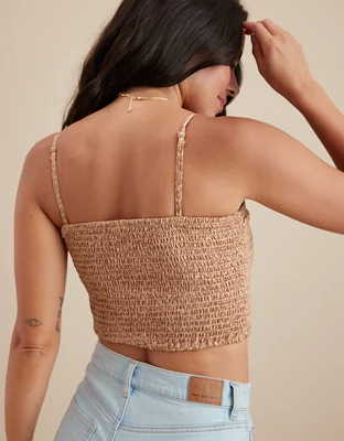 AE Cropped Smocked Tube Top