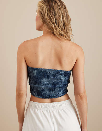 AE Cropped Smocked Tube Top