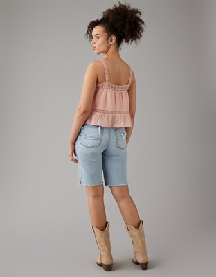 AE Lace-Trim Pintuck Tank Top | American Eagle