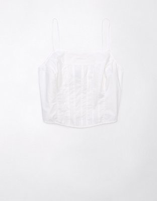 AE Cropped Corduroy Corset Top