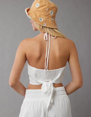 AE Cropped Tie-Back Halter Top