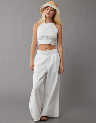 AE Cropped Tie-Back Halter Top