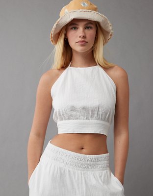 AE Cropped Tie-Back Halter Top