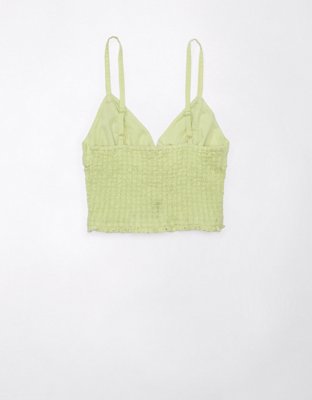 AE Smocked Cross-Back Tank Top