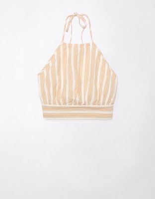 Женские топы American Eagle AE Cropped Tie-Back Halter Top — фото 3