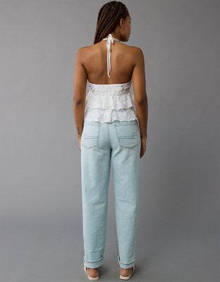 Женские топы American Eagle AE Tiered Lace Halter Top — фото 3
