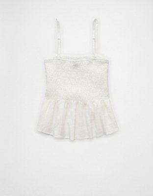 AE Smocked Babydoll Tank Top