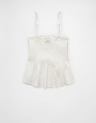 AE Smocked Babydoll Tank Top