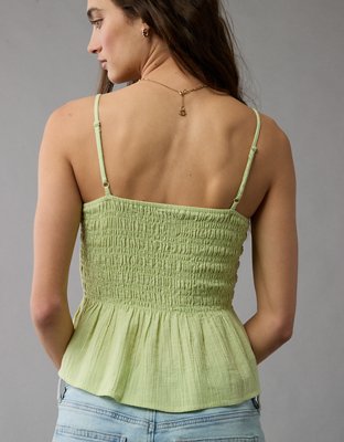 AE Smocked Babydoll Tank Top