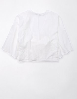 AE Tie-Front Wrap Top