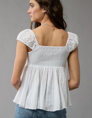 AE Cap-Sleeve Babydoll Top