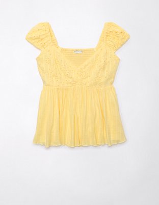 AE Cap-Sleeve Babydoll Top