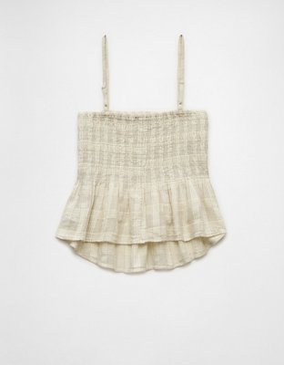 AE Smocked Babydoll Tank Top