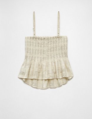 AE Ruched Handkerchief Hem Tube Top