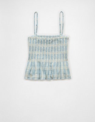 AE Smocked Babydoll Tank Top