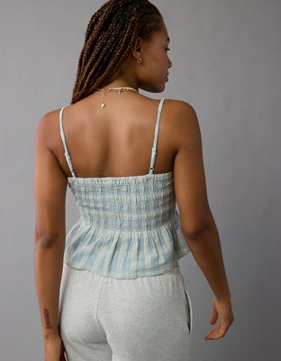 AE Smocked Babydoll Tank Top