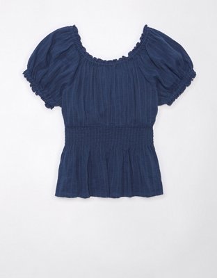 PLUS SIZE 20 22 24 BLUE ABSTRACT PRINT SHORT SLEEVE TOP BLOUSE T SHIRT
