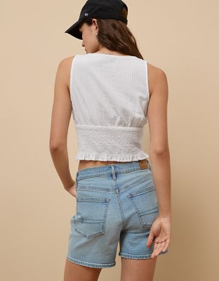 AE Smocked V-Neck Tank Top