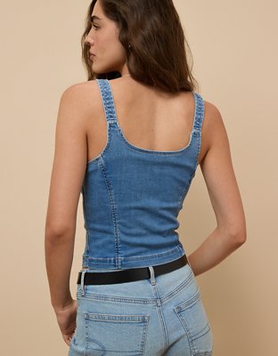 Женские джинсы American Eagle AE Denim Tank Top — фото 4