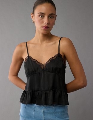 AE Lace Slip Cami Tank Top | American Eagle