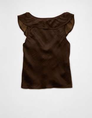 Женские топы American Eagle AE Ruffle Tie-Front Tank Top — фото 4