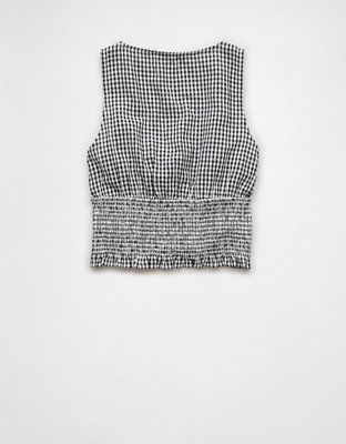 AE Smocked V-Neck Tank Top