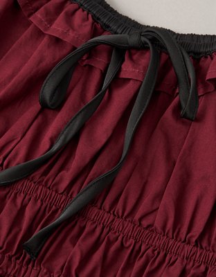 AE Blusa Plisada Manga Larga de Popelina