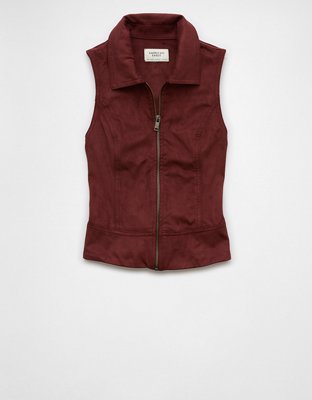 Женские жилеты American Eagle AE Sueded Zip-Up Vest — фото 3