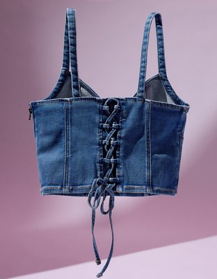 Coco Gauff x AE Cropped Denim Corset