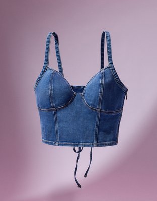 Coco Gauff x AE Cropped Denim Corset