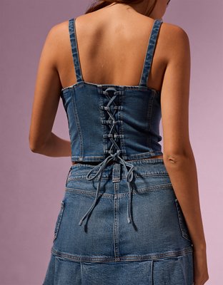 Coco Gauff x AE Cropped Denim Corset