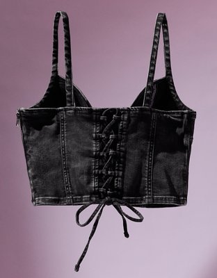 Coco Gauff x AE Cropped Denim Corset