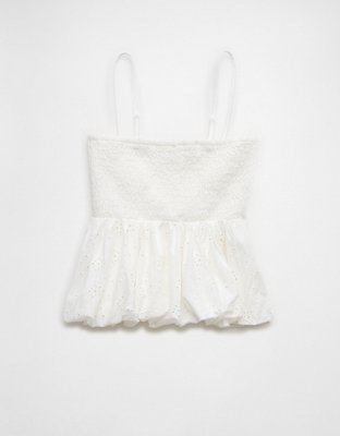 AE Eyelet Bubble Tube Top