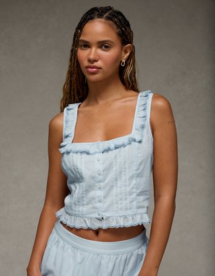 AE x The Summer I Turned Pretty Ruffle Corset Tank Top
