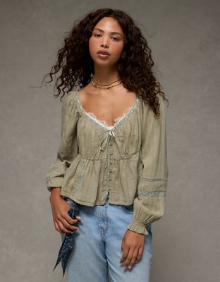 Blouse-nuisette à manches longues AE