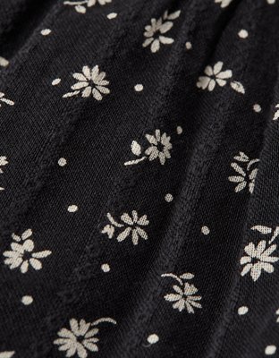 AE Blusa Manga Larga Bordada con Nido de Abeja con Lazo en el Frente