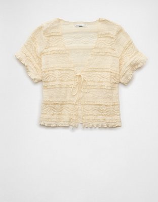 AE Tie Front Lace Shirt