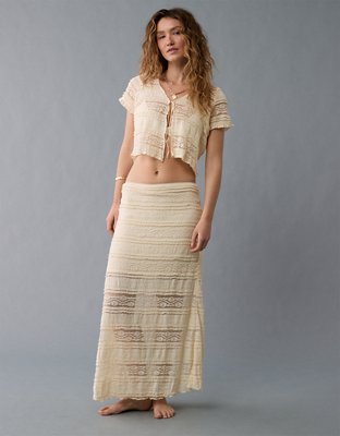 AE Tie Front Lace Shirt