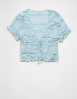AE Tie Front Lace Shirt
