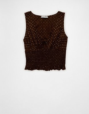 AE Smocked V-Neck Tank Top